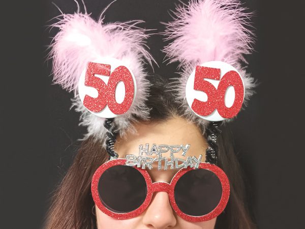 OCCHIALI GLITTER E MARABU' 50 ANNI