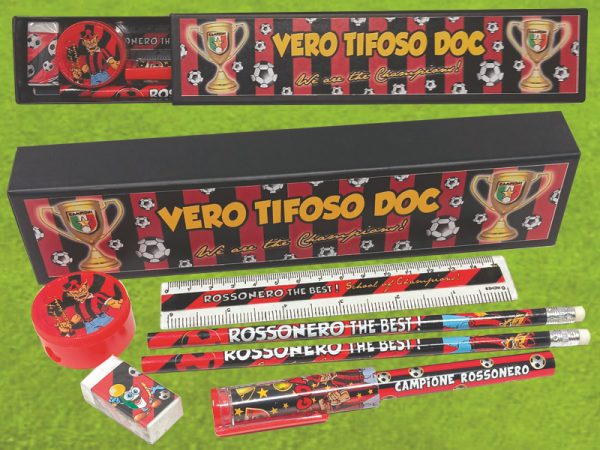 SET SCORREVOLE 7 PZ. SCUOLA ROSSO E NERO